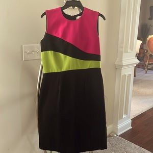 Size 10 Julian Taylor color block dress. Used